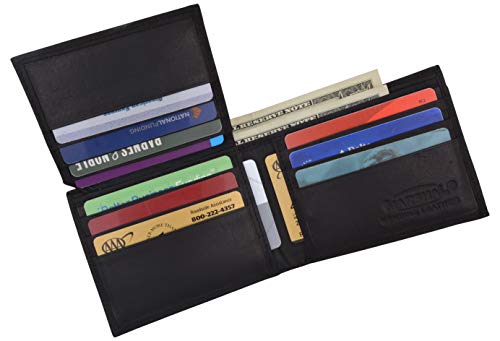 Bio-fold Mens Black Smooth Leather Genuine Leather Wallet2