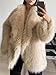 LRYBSA Shaggy Overcoat Outerwear Light Beige Faux Fur Warm Coat Women's Fashion Puffy Fur Jacket Sweater