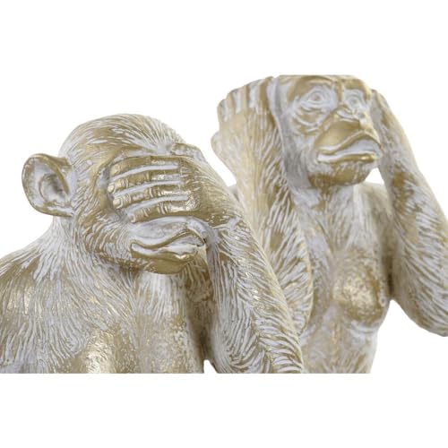 Figurine décorative Or au design tropical raffiné de 25 cm