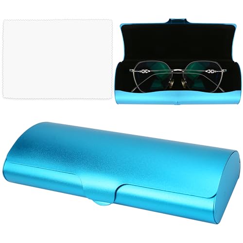 BuleVina Aluminium Ultra Thin Glasses Case for Men Women, Slim
