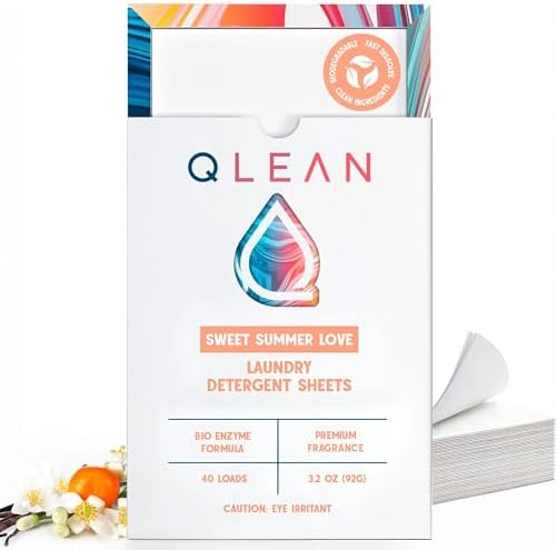 QLEAN Laundry Detergent Sheets (Travel Size 40 Loads) – Travel La...