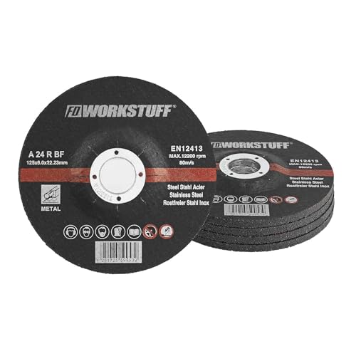 Disques abrasifs 115 x 6 mm FD-Workstuff pour meuleuse d'angle lot de 10 - 4