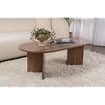 Stylish Walnut Coffee Table, 119 cm x 60 cm x 39.8 cm | 100% Melamine Coated Particle Board, 18 mm Thick | Perfect for Modern Living Rooms & Spaces