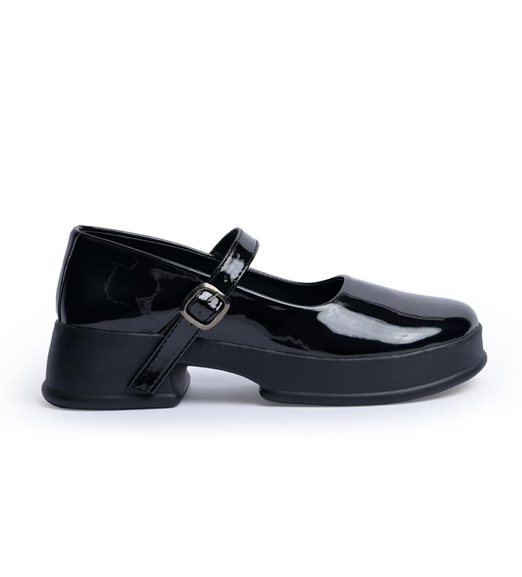 Image of JM LOOKS Women Mary Jane Block Heels | Single Strap | Round Toe | Stylish & Comfortable | Formal & Casual