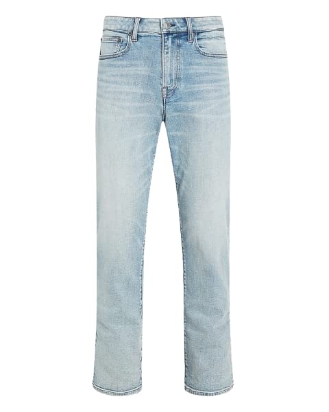 Straight Fit Medium Wash Hyper Stretch Jeans, 31x32