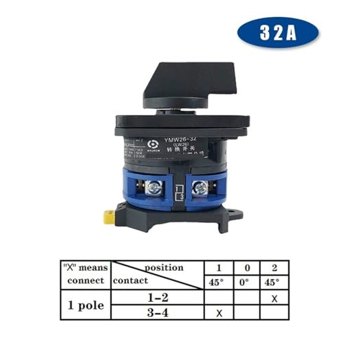 Interruptor de leva giratorio selector para alternar generadores y redes eléctricas domésticas 2