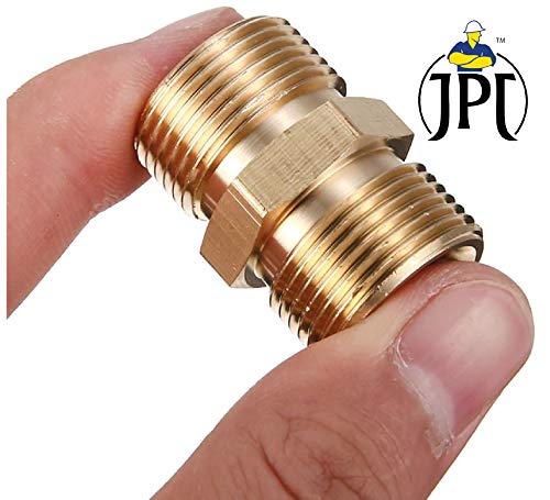 Image of JPT M22 MALE BRASS CONNECTOR FOR EXTENSION OF WASHER HOSE PIPE(PACK OF 2)