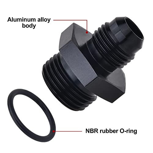 Image of EVIL ENERGY 6AN Flare to AN8 ORB Male O-Ring Fitting Adapter