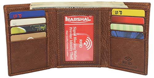 Jesus Fish Men's RFID Blocking Genuine Leather Bifold Trifold Ichthys Wallet (Trifold)2