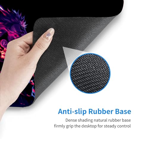 Image of BESTOR Anime Design Gaming Mouse pad with Anti-fray Stitching, Waterproof Surface & Non-Slip Rubber Base Gaming Mouse Mat for Laptop (60cmx34cm)