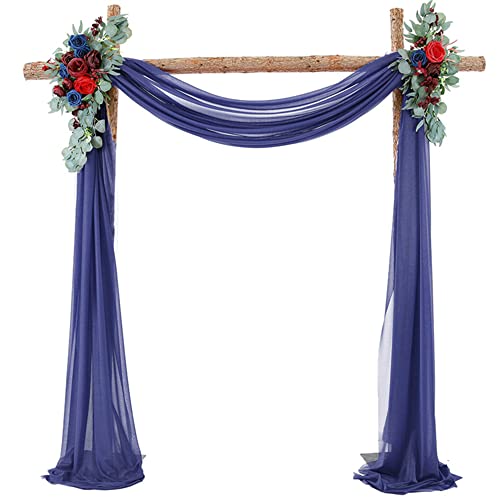 Cortina Fotos Tul,Dise?o Arco Boda,decoración Tul,para Boda,Arco Libre,Cortina Arco Transversal,Cortina Decorativa para Fiesta bebé,Fiesta,Boda,Arco Ceremonia,70 x 550cm,azulmarino