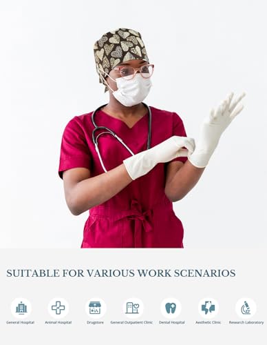 Image of Scrub Caps for Women with Buttons, Classic Surgical Caps