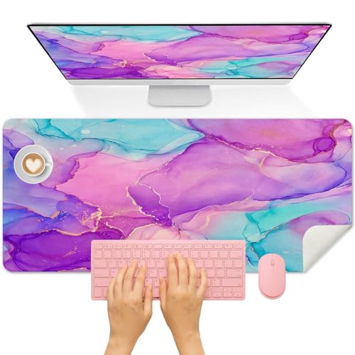 Tapis de bureau grand format 80x40cm pour ordinateur et souris