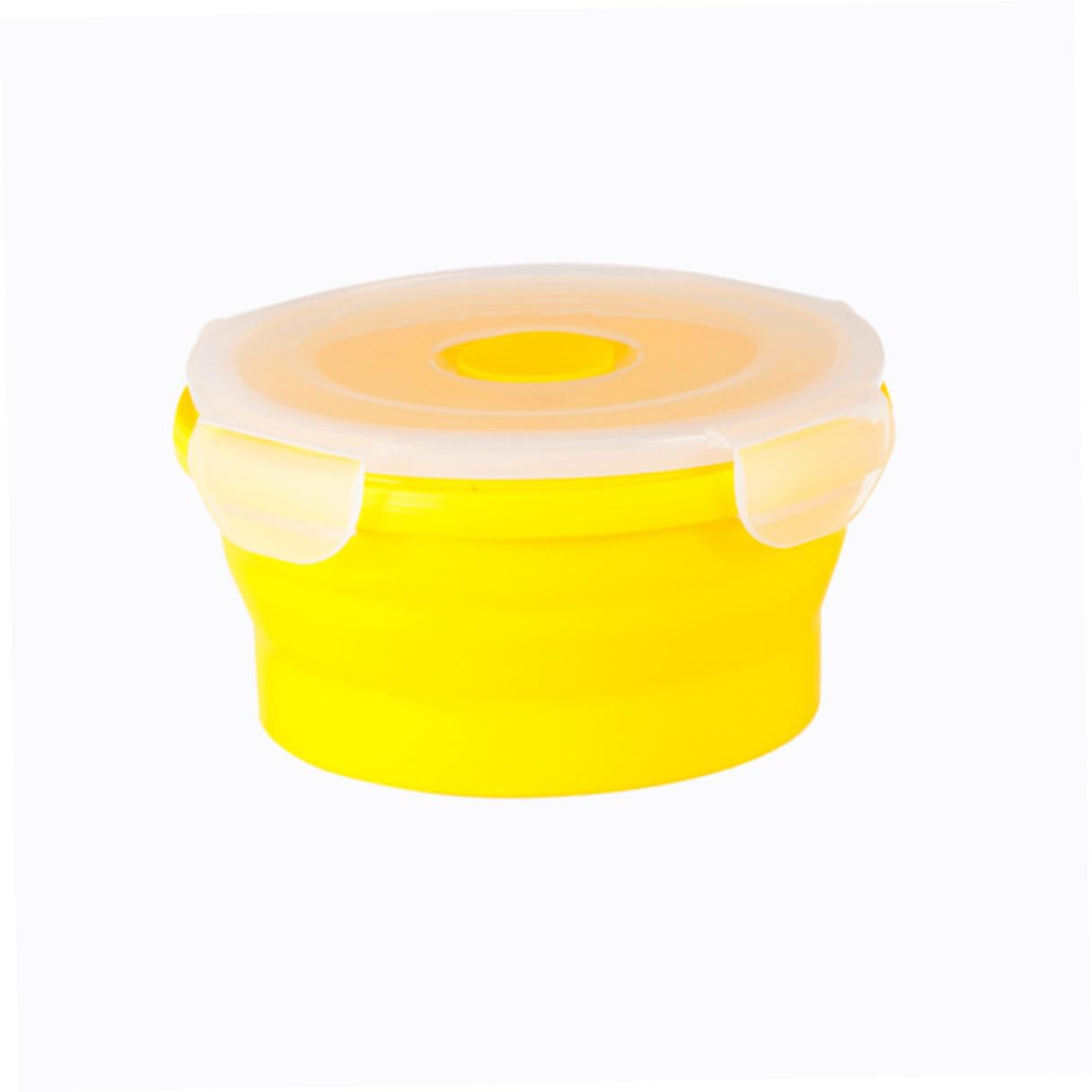 Contenitori per Alimenti Capacità 400ml-1200ml in Silicone Pieghevoli Set 4 Pezzi Resistenti al Microonde Colore Casuale per Picnic e Uso Quotidiano
