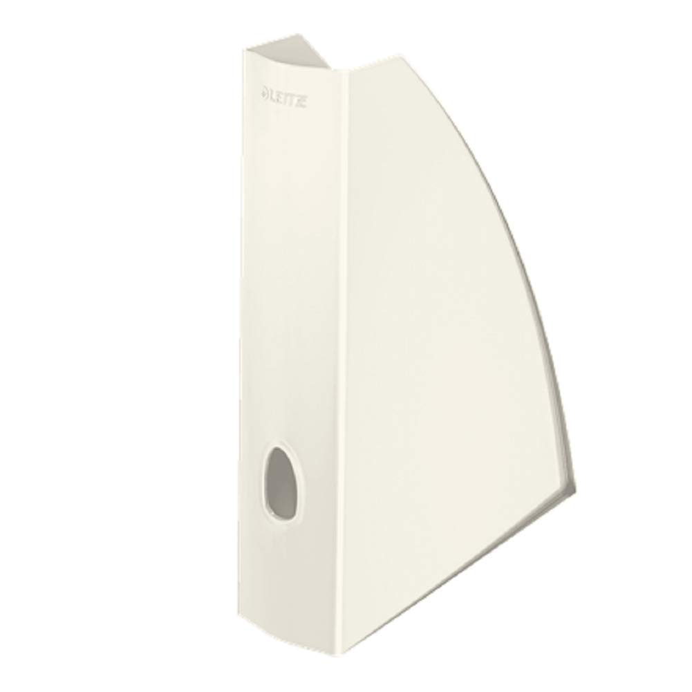 Leitz WOW 52771001 - Archivador de pie (tamaño A4, 6 unidades, para guardar documentos y revistas, con orificio para asa), color blanco