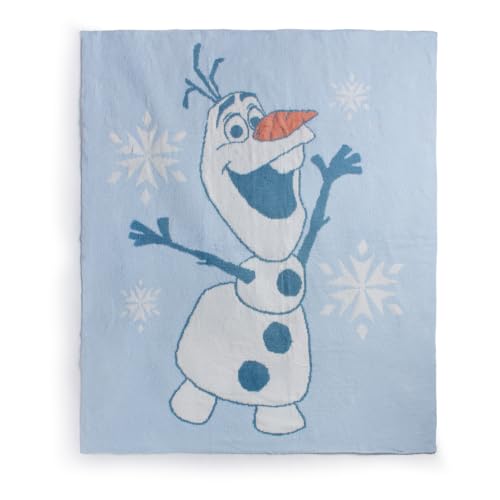 Image of Jay Franco Kids Feather Knit Blanket - 50 inch x 60 inch Inch Soft & Cozy Plush Throw for Bedroom & Couch Decor, Official Licensed Product, Blue - Frozen