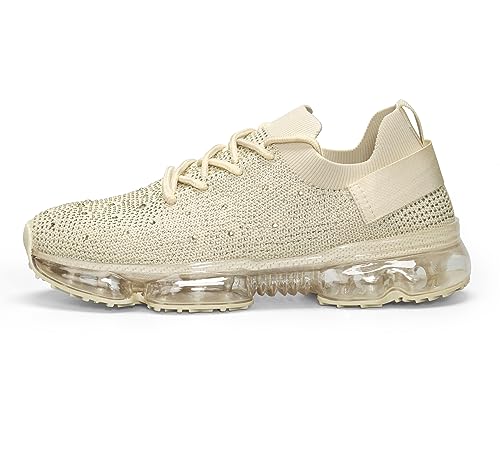 Image of LUCKY STEP Women Air Cushion Fashion Sneakers Breathable Casual Comfortable Lightweight Walking Shoes