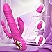 Thrusting Dildo Vibrator Sex Toys for Women, G Spot Anal Rabbit Vibrators Adult Sex Toys with 7 Powerful Speeds & 7 Vibrating Modes Upgrade Silicone Waterproof Rechargeable,Rose