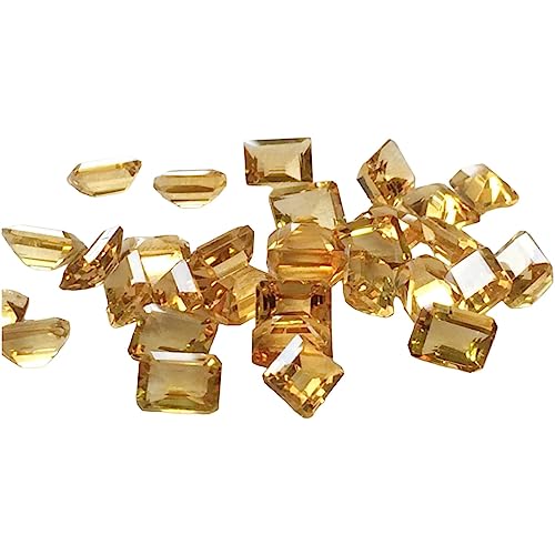 Citrine à facettes calibrée 6x8 mm en lot de pierres rectangulaires orange de 5 à 10 ct pour femme