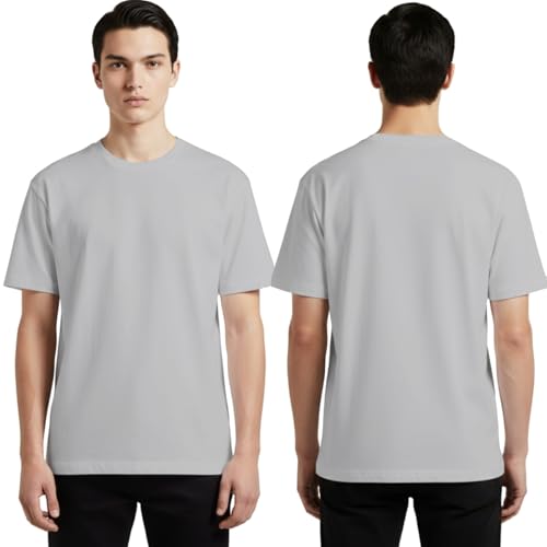 HORNBILL Men's Grey T-Shirt 1 Pack, X-Large, 100% Cotton Crew Neck Tee - image 2