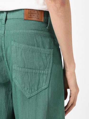 Image of Urbano Fashion Men's Loose Mid Rise Baggy Fit Washed Jeans Non-Stretchable