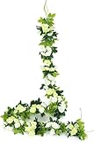 JUSTOYOU 20pcs Artificial Calla Lily Real Touch Latex Flower for Bride Wedding Home Decor(White)