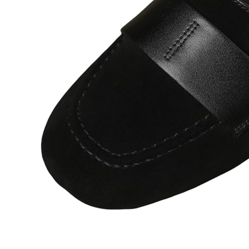 TinaCus Suede & Genuine Leather Handmade Round Toe Comfortable Women's Slip on Flat Shoes2