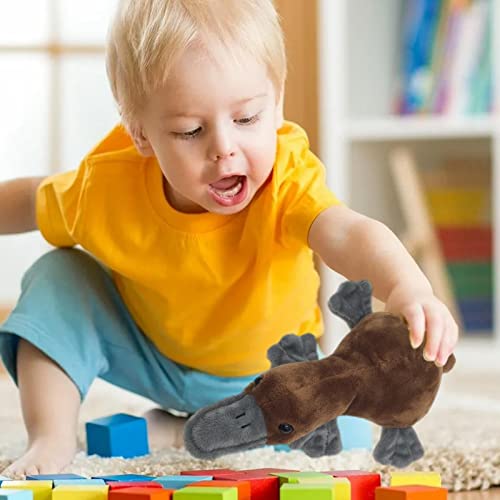 Anloximt Lebendiges Schnabeltier Stofftier, Realistisches 8-Zoll Kuscheltier - Niedliches Schnabeltier-Kissen Spielzeug für Mädchen & Jungen als Geschenk