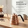Barista Warrior Gooseneck Kettle with Thermometer - 1.2L Pour Over Coffee & Tea Kettle, Copper Coated Stainless Steel Gooseneck Kettle Pot, Precision Pour Drip Spout, Suitable for All-Stoves (40 floz) #1
