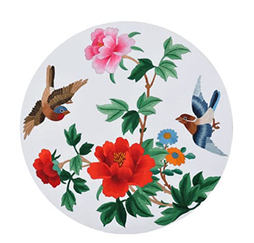 Peinture au diamant 5D oiseau et fleur | Kit de broderie point de croix strass complet 30x40 cm