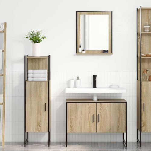 Muebles de baño de madera para crear un oasis spa en casa conjunto de 3 piezas marron 3
