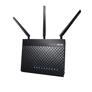 Asus RT-AC68U Router (Ai Mesh WLAN-systeem, WiFi 5 AC1900, 4x Gigabit LAN, app-bediening, AiProtection, multifunctionele…