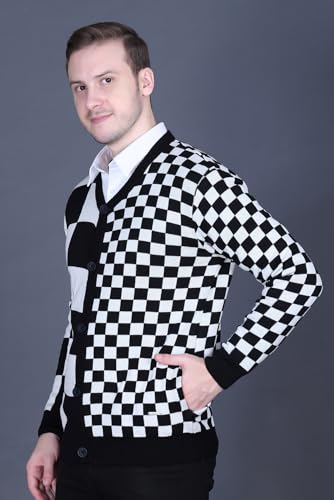 Image of GODFREY V Neck Cardigans for Men - Full Sleeve Woolen Sweater for Man Winter Wear