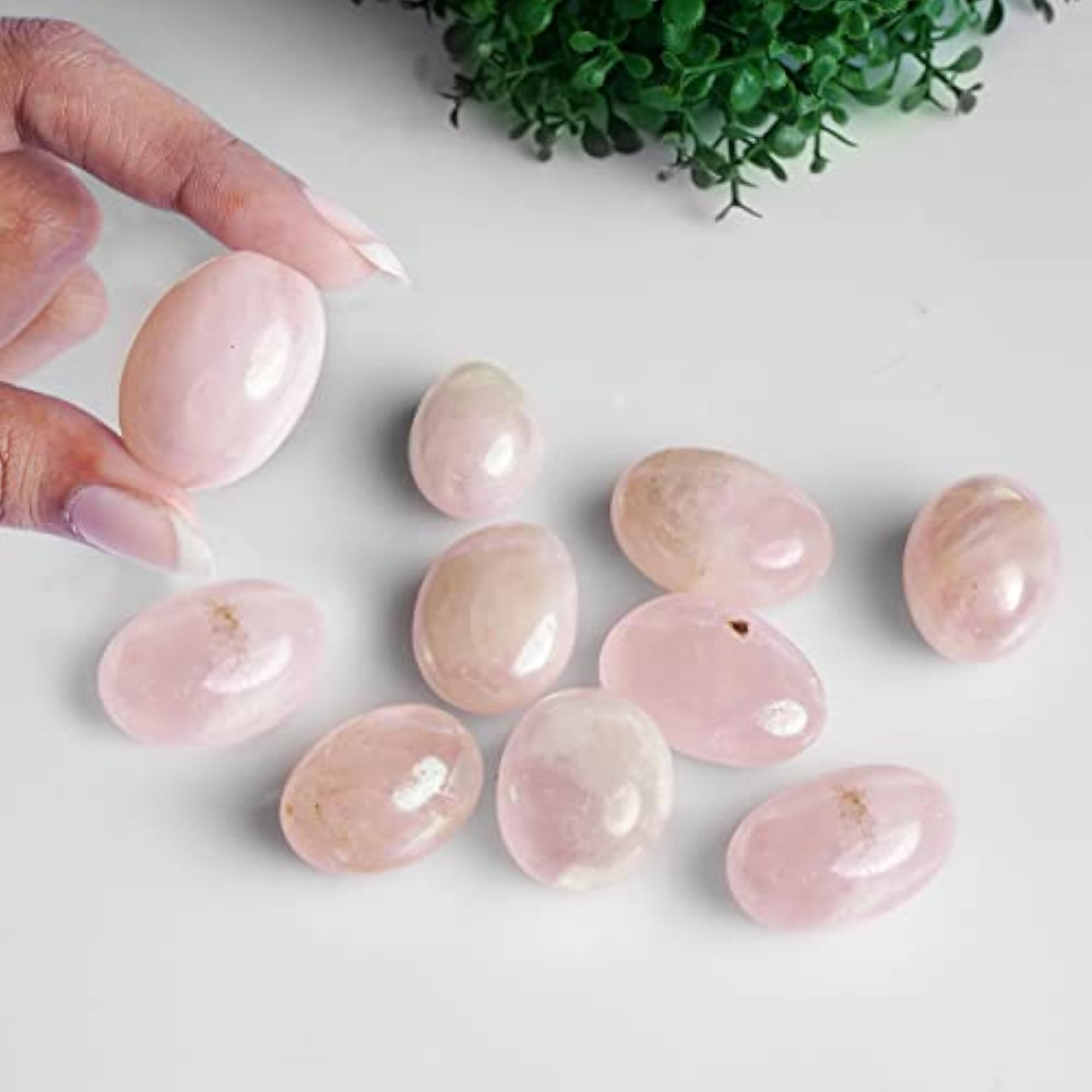 Rose Aura Quartz Tumble Stone Pebble for Healing