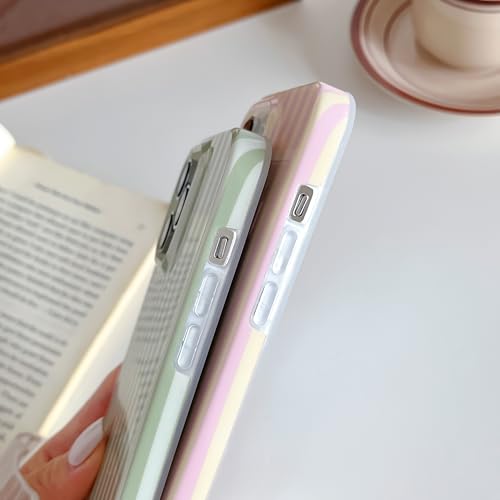 Coque iPhone 14 Pro rayures mignonnes pour le quotidien - 5