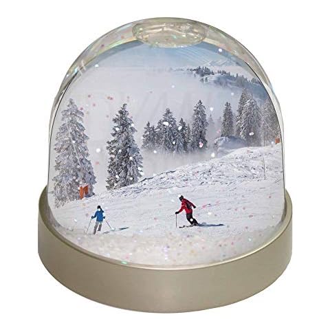 Snow Ski Skiers on Mountain Photo Snow Globe Waterball - Advanta Group® Cover