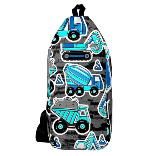 Sac à dos à bandoulière motifs de chantier multicolore pour hommes et femmes