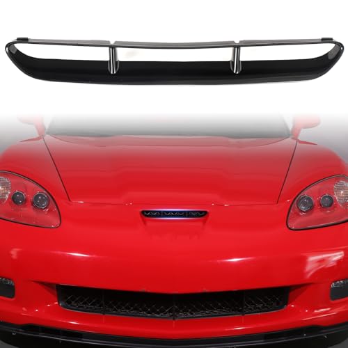for Corvette C6 Hood Air Vents for Car Hood Scoop, ABS Bonnet Vent Hood Air Intake Trim Cover Moulding Cover Trim Replacement Compatible with Corvette C6 2005-2013 (Black)