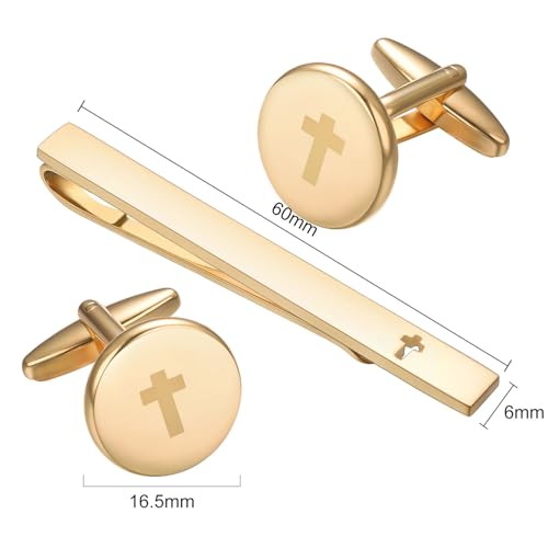 Gold Silver Black Tie Clip and Cufflinks for Men Necktie Tie Bar Clips Cuff links Western Set Mens Accessories Jewelry For Business2