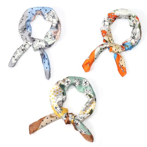 3Pack-Women-Square-Neck-Scarfs-27-Lightweight-Neckerchief-Printed-Headscarf-Gift