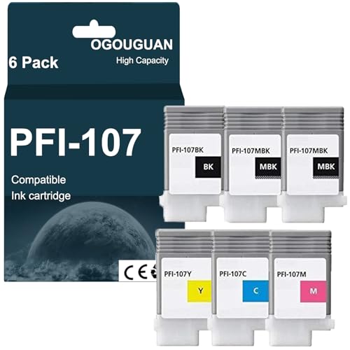 Cartouches PFI-107 compatibles Canon iPF-770 pour imprimer vos plans d'architecte