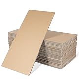 MAGICLULU 50pcs 20x40cm 3-layer B-flute Corrugated Cardboard Sheets 2.5mm Thick Paperboard Pads for Packaging, Crafting, and Industrial Shipping Protection
