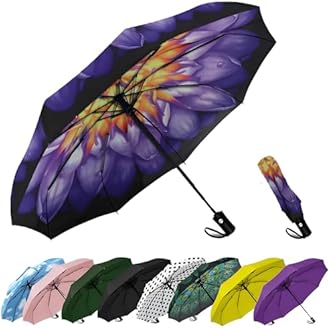 SIEPASA Windproof Compact Folding Compact Travel Umbrella Compact Portable Umbrella for Men Women Teens