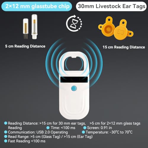 Miniatura 4 de Escáner De Microchips Para Mascotas, Lector De Microchips Para Mascotas, Lector De Microchips Rfid Emid Recargable, Escáner De Microchips Para Perros, Escáner De Chips Para Perros, Gatos