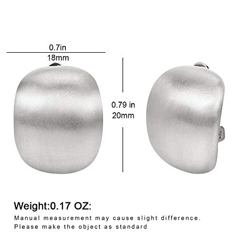 Tonluyax Matte Silver Clip On Earrings For Women Geometric Square Casual Fashion Not Pierced Earrings Jewelry #TOP5