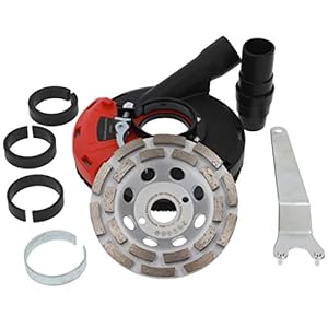 PRODIAMANT Afzuigkap met borstels voor 115 mm en 125 mm haakse slijper voor slijpwerkzaamheden met afzuiging