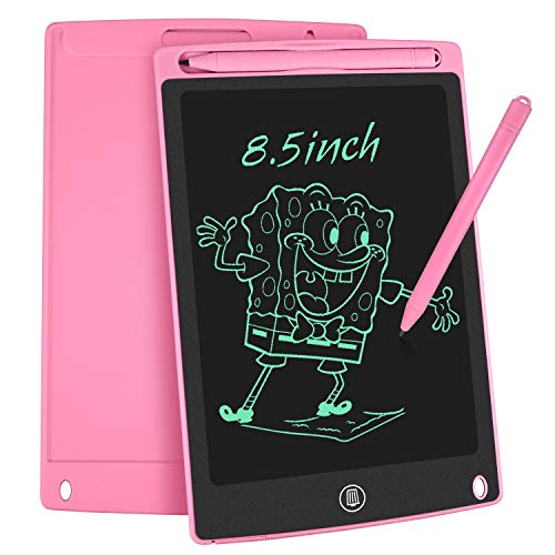HOMESTEC Tableta de Escritura LCD de 8.5 Pulgadas, Pizarra Digital Color, Ideal Juguetes para nios, Tableta grfica para Escribir, Dibujar, Leer (Rosa)