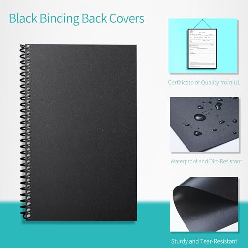 Image of Binditek 100 Pack Binding Covers Set, 5.5x8.5 Inches, 8Mil PVC & 12Mil Poly