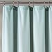 Lush Decor Linen Button Shower Curtain - Pleated Color Block Design With Coconut Button Detail - Farmhouse Style Bathroom Accessory - 72