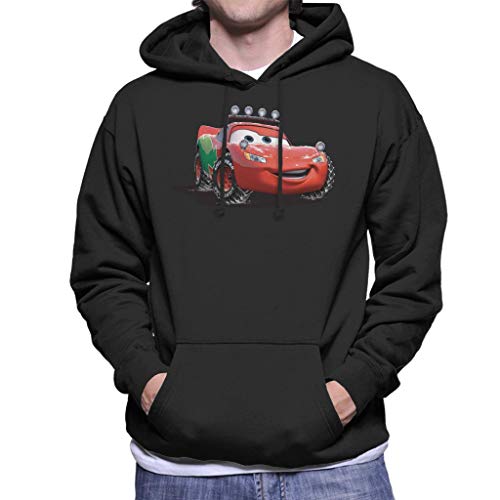Disney Christmas Cars Lightning Mcqueen Off Road Men's Hooded Sweatshirt